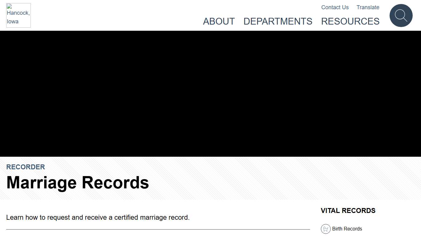 Marriage Records - Recorder's Office - Hancock County